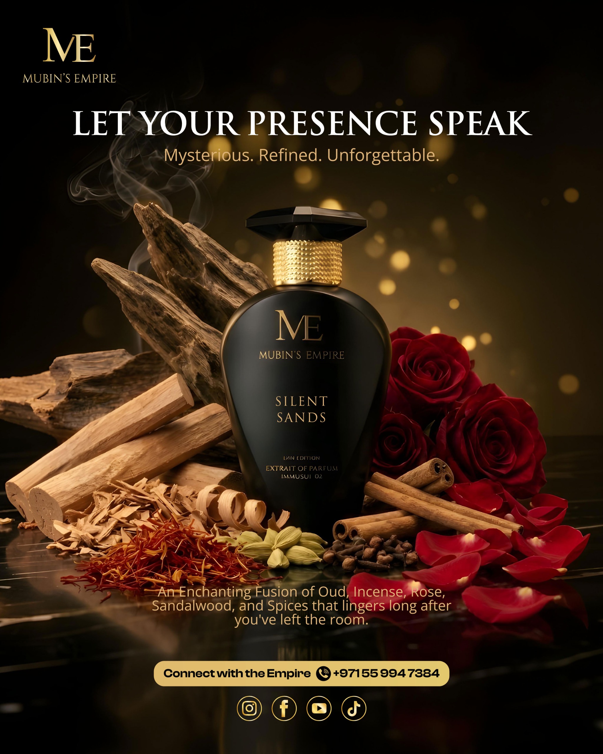 Silent Sand unisex perfume from Dubai crafted for men and women
